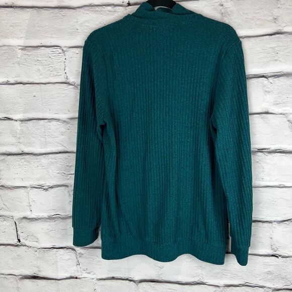 Torrid Plus Size 1 Green Half Zip Lounge Pullover Long Sleeve - Picture 7 of 7